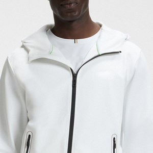 Sweat à capuche pour homme à prix avantageux avec fermeture éclair et poches latérales avec fermeture éclair, design de logo personnalisé, design uni avec capuche, vêtements décontractés - Product Image 2