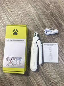 <span class=keywords><strong>Prix</strong></span> de gros usine – Coupe-ongles électrique rechargeable 2-en-1 pour animaux de compagnie avec brosse de toilettage et lumière LED – Écologique - Product Image 6