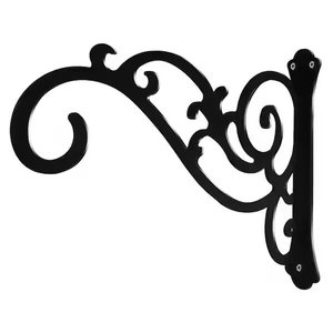Unique Design Iron Metal Black <b>Wall</b> Hanging Bracket Garden <b>Hook</b> Hanging Basket Planter Garden Lantern <b>Hook</b> <b>Wall</b> Brackets - Product Image 2