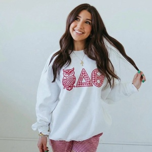 Sudadera con Capucha Oversize para Mujer con Patrón de Letras Bordadas, Tendencia 2026 |   Ropa Urbana Ecológica Personalizada ODM para Otoño e Invierno - Product Image 4