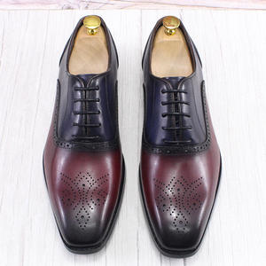 Chaussures habillées en cuir pour hommes, style classique, plusieurs couleurs (noir, marron, bleu), vente en gros pour le marché mondial - Product Image 1