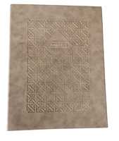 Porte-menu en cuir PU gaufré, nouvelle conception durable, certifié ISO, avec logo nickelé pour hôtel