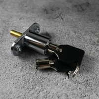 Serrure de remorque tubulaire haute sécurité en alliage de zinc finition chromée 60 mm ANSI Grade 2 avec 2 clés pour véhicule, armoire et distributeur automatique