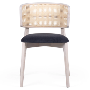 Silla de comedor de madera de diseño moderno nórdico con cojín de cuero PU tapizado sin brazos para comedor, hotel o restaurante - Product Image 1