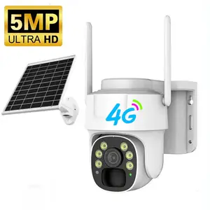 Camara de seguridad wifi 360 extérieur con panneau solaire 4g cctv 1080p 4k ip