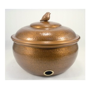 Bol de tuyau en métal fini patine grise antique pour arroser les plantes de jardin à la maison - Product Image 5
