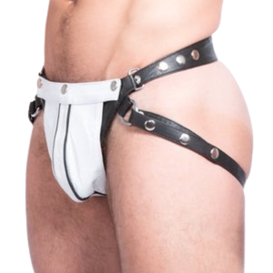 Bolsa de Cuero con Cierre, Negra, de Cuero Sintético, Talla Única, Ropa Interior Fetiche - Product Image 3