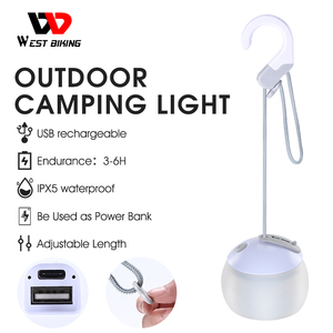 <span class=keywords><strong>WEST</strong></span> BIKING – lampe de <span class=keywords><strong>Camping</strong></span> d'extérieur à LED avec chargeur USB, étanche, luminaire d'extérieur - Product Image 5