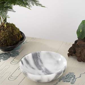 Frutero de mármol blanco hecho con piedra de mármol - Product Image 4