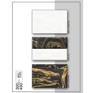 Carreaux muraux en céramique blanche 300x450mm 12x18 Carreau de porcelaine brillant poli imperméable poli émaillé de conception bleue pour l'intérieur de la maison - Product Image 4