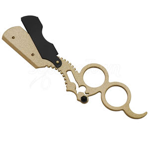 Maquinilla de afeitar recta de uso de salón con hoja de acero inoxidable y marca disponible para compradores a granel - Product Image 2