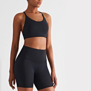 2025 Ensemble de yoga Logo personnalisé vêtements de sport ensemble de fitness vente en gros de vêtements de sport pour femmes ensemble soutien-gorge et short de sport à vendre - Product Image 5
