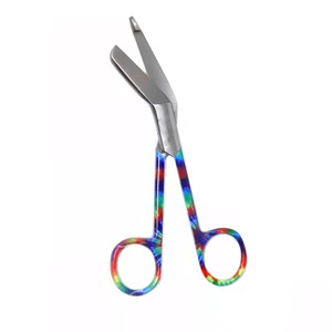 High Quality Custom Engraved Personalized Stainless Steel Bandage <b>Scissors</b> 5.5 Inch Colorful <b>Floral</b> Print Manual Power Source - Product Image 2