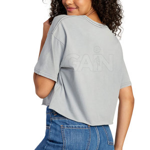 T-shirts courts décontractés pour femmes, col rond, fabriqués au Pakistan, en coton, respirants, séchage rapide, vente chaude - Product Image 5