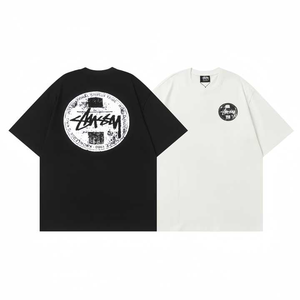 Nouveau T-shirt à manches courtes en jersey 100% coton de haute qualité pour homme, coupe ample, motif à carreaux, design vierge, logo personnalisé, respirant - Product Image 1