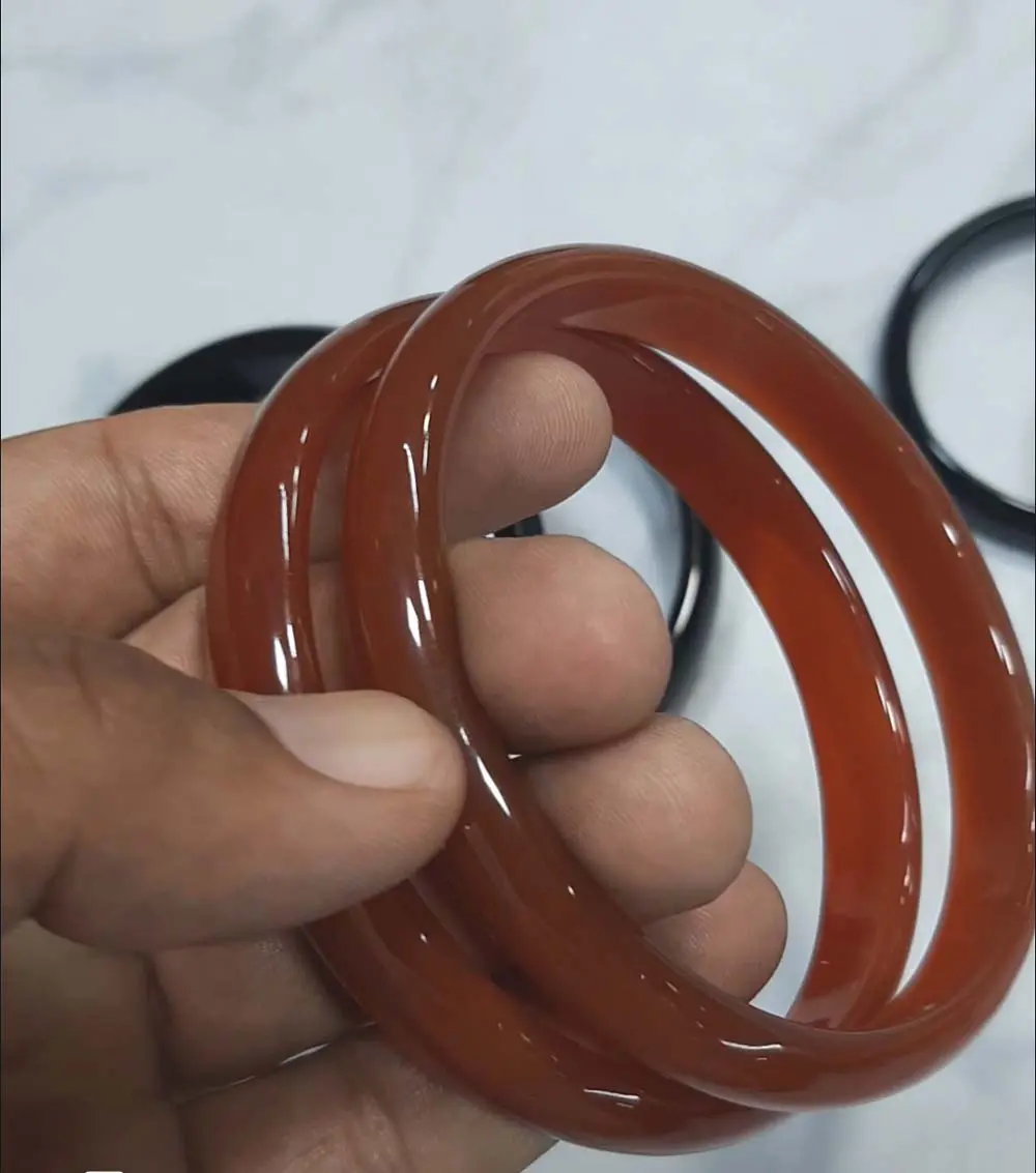 Perhiasan gelang terlihat tinggi permata Cabochon karang merah gelang terlihat bagus perhiasan untuk wanita