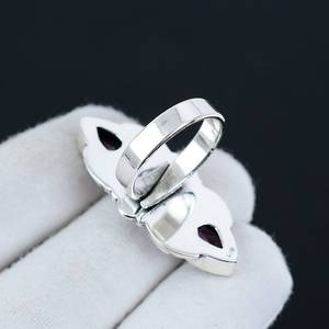 Amazing Design New Fashion Solid 925 Sterling Silver Natural Amethyst Pear Shape Faceted Gemstone Birthstone <b>Rings</b> Fine Jewelry - Product Image 4