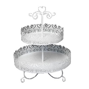 New Arrival Design Wedding Birthday Parties Enamel Finished <b>3</b> <b>Tier</b> Metal <b>Cake</b> Platter <b>Stand</b> - Product Image 5