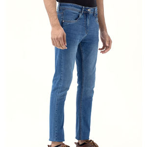 Jeans Rectos de Cintura Media para Hombre, Elegantes y de Invierno, de Fábrica, de Alta Calidad, Tela Vaquera, Lavado Claro, 100% Algodón, Secado Rápido - Product Image 3