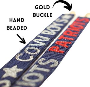 Nuevos cinturones de cuentas doradas hechos a mano de moda superventas, correas de monederos de diseño de letras únicas para la colección del día del juego, correas únicas - Product Image 6