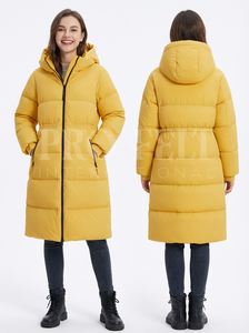 Chaqueta de Invierno Larga Acolchada para Mujer, con Capucha Desmontable, Estilo Urbano, Ligera, de Plumas de Pato - Product Image 2