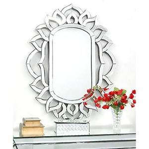 Espejo de Pared Rectangular de Estilo Europeo Moderno, Decoración Interior Atemporal con Cristal Grabado en Latón para Colgar en la Pared del Hogar - Product Image 1