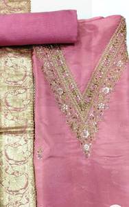 Costumes brodés à la main non cousus de créateur moderne pour femmes Fêtes de style traditionnel indien tendance - Product Image 2