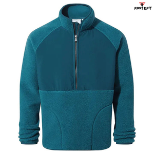 Top tending hommes Sherpa polaire enduit Camouflage veste sur mesure bas prix Pakistan usine printemps randonnée imperméable - Product Image 4