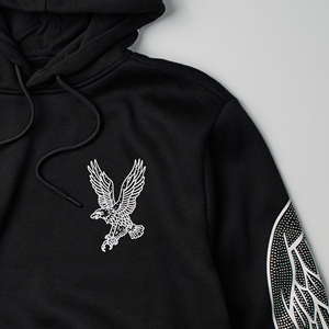 2025 Oversized Rhinestone Hoodie With Logo Pullover Rhinestone Hoodie for Men Custom Wholesale Supplier - Product Image 4