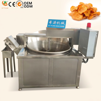 Volledig automatische SUS304 machine voor het frituren van zoete aardappelchips en andere fruit en groenten, aanpasbaar voor batchproductie