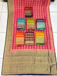 Chic Sari de nylon con tela suave y colores vibrantes, una opción perfecta para un estilo sin esfuerzo y comodidad en todos los eventos - Product Image 3