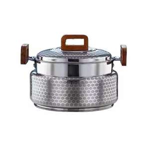 Belle casserole design européen Design fantastique Beau chauffe-plats avec poignées en bois Cadeaux de pendaison de crémaillère - Product Image 2