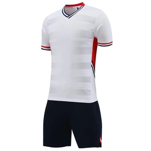 Camiseta de fútbol a rayas, conjuntos de camiseta de manga corta para hombres y niños, ropa deportiva de fútbol de 2 piezas personalizada de secado rápido para niños - Product Image 3