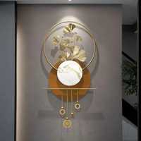 Escultura Moderna de Pared en Acero Inoxidable 3D, Diseño de Hoja de Ginkgo Hecho a Mano, Decoración Art Deco para Sala de Estar, Personalizable