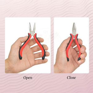 Stainless Steel Durable Hair <b>Extension</b> Ring Plier Tool for Micro Bead Fixing and Salon Styling - Product Image 4