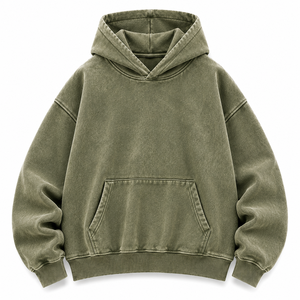 Sudadera con Capucha de Punto para Hombre, Color Sólido, Corte Holgado, Estilo Casual, para Otoño, Azul Oscuro - Product Image 4