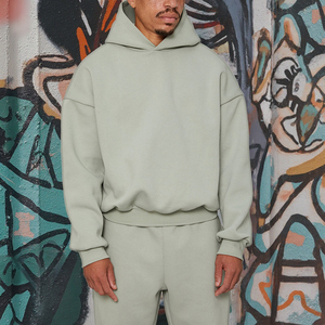 Sudaderas con capucha para hombre personalizadas de peso pesado 100% de algodón con capucha de gran tamaño Logo Color liso cuello con capucha de alta calidad - Product Image 4