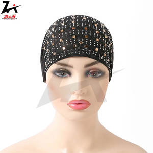 Muslim <b>Women</b> Flower Cancer <b>Chemo</b> <b>Hat</b> Bonnet Soft Islamic Turban Cap Hair Loss Head Wrap Cover Rhinestone Beanie Skullies Arab - Product Image 5