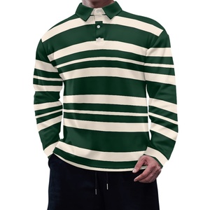 เสื้อโปโลแขนยาวสำหรับผู้ชายเสื้อกีฬาลำลองกอล์ฟสีธรรมชาติออกแบบได้ตามต้องการ - Product Image 3