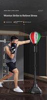 Ballon de boxe sur pied pour entraînement de réaction et de vitesse, équipement de frappe pour adultes et enfants, idéal pour la maison et la salle de sport