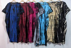 Vestido caftán de algodón Tie Dye para adultos de talla grande holgado estampado de verano vestido sin mangas para mujer cintura Natural ropa de calle sencilla - Product Image 2