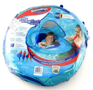 Pronto per la spedizione: Ciambella gonfiabile originale SwimWays per neonati con tettuccio parasole - Product Image 1