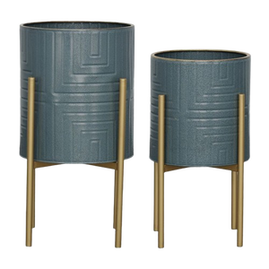 Customized Shape & Size Metal Outdoor Decorative Flower Pot and Planter With <b>Stand</b> Use for Living Room and Home Decor - Product Image 4