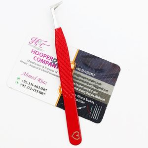 Nouvelle arrivée pince à épiler vison volume russe pince à cils en acier inoxydable conception durable coupe diamant avec logo coeur - Product Image 6