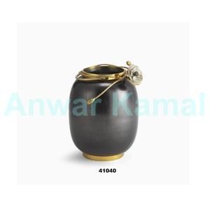 Florero de Metal hecho a mano con forma única de lujo para decoración del hogar, maceta central de Mesa para boda - Product Image 6
