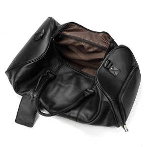 Sac de sport en cuir imperméable et durable pour sport, salle de sport, voyage, week-end, sac de sport avec compartiment à chaussures, vente en ligne avec logo personnalisé - Product Image 1