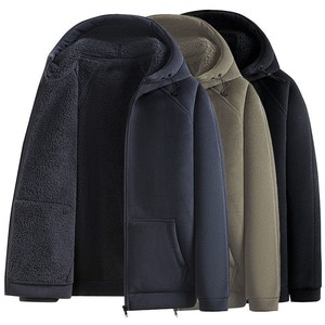 OEM Factory Direct Extra Thick Winter <b>Fleece</b> <b>Jacket</b> Mens Windproof Hooded Sweatshirt <b>Fleece</b> <b>Lining</b> Outdoor Custom Warm Hoodie - Product Image 2