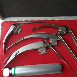 Macintosh Instrument vétérinaire Laryngoscope en acier inoxydable Set 4 lames LED lumière blanche Source d'alimentation manuelle Nouveau CE SURGICAL - Product Image 1