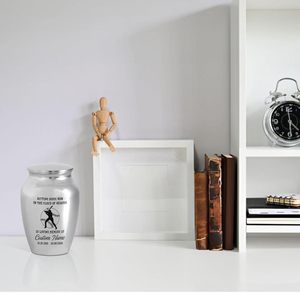 Urna de béisbol personalizada para cenizas humanas, recuerdo, regalos, pérdida de un ser querido, urnas para cenizas humanas, tamaño personalizado, Plata - Product Image 4