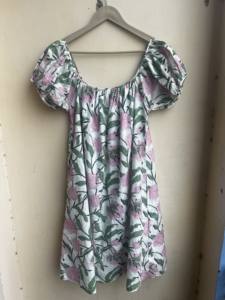 Mini vestido informal para mujer con manga corta por encima de la rodilla y estampado de bloques 100% Vestido de playa de algodón o mini vestido de nivel - Product Image 5